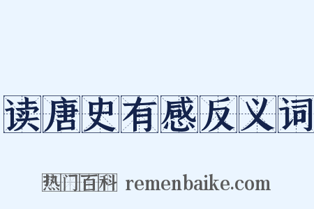 读唐史有感反义词是什么意思的图片